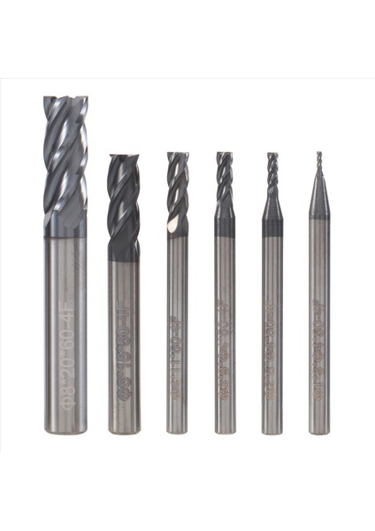 6pcs 4 Flüt Uç Fabrikaları Steels Square Cnc Karbür Freze Kesici Spiral Yönlendirici Bitleri Dia (1 2 3 4 6 8mm) (Yurt Dışından) fırsatları