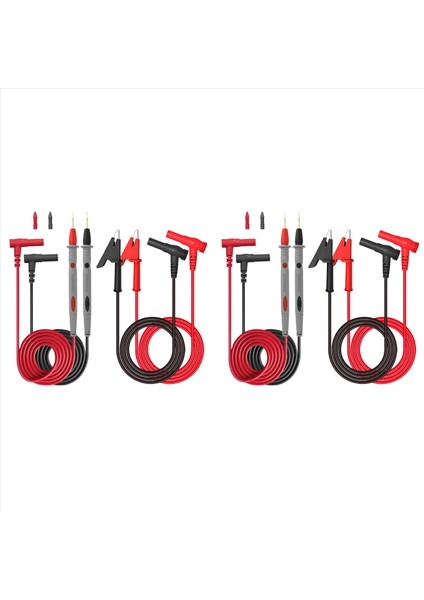 Multimetre Test Uçları Timsah Klipsli 2 Çift Test Kurşun ve 24K Altın Kaplama Test Probları 1000V 20A Kurşun Test Kiti (Yurt Dışından)