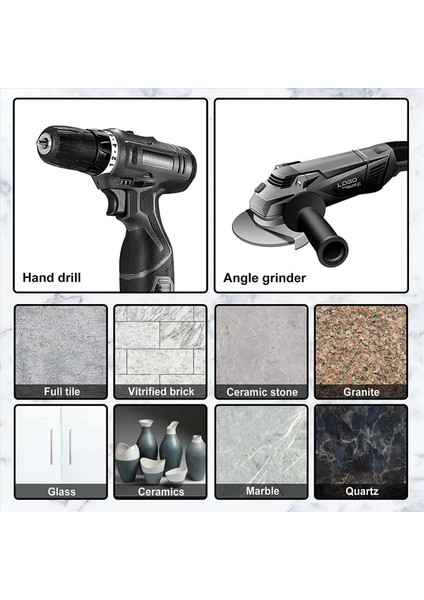 12PC Siyah Kuru Elmas Matkap Bitleri Granit Seramik Mermer Kiremit Taş Cam Sert Malzemeler 5/8/8/10/12MM Için (Yurt Dışından) indirimleri