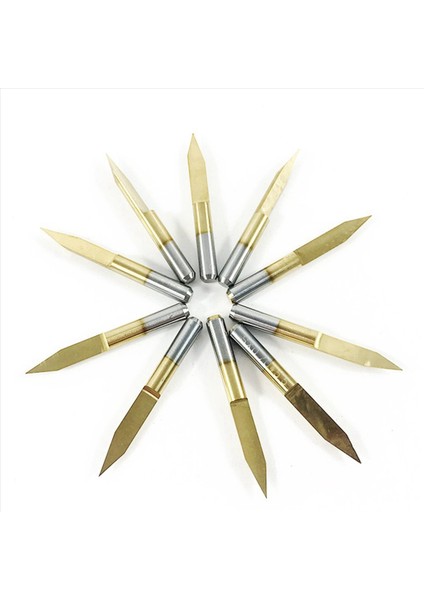 50PCS 30 Derece 0 1mm Uç Titanyum Kaplamalı Düz Alt Karbür Pcb Gravür Bitleri V-Fake Cnc Yönlendirici Kesici Kesme Aracı (Yurt Dışından) fırsatları