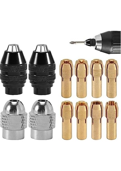 12PCS 0 8-3 2mm Anahtarsız Matkap Ayakkabı Seti 1/32 Ila 1/8 Inç Değiştirme Döner Alet Zımparalama Davul 8 Boyutları Matkap Alet Seti (Yurt Dışından) fiyatları