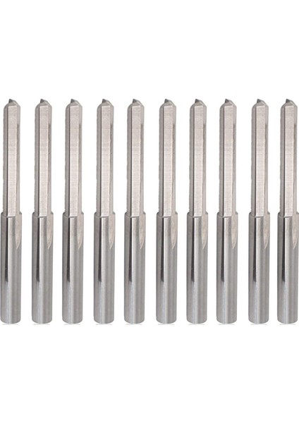 10PCS 3 175MM Shank Dia Çift Kenarlı Tungsten Çelik Freze Kesici 2 Flüt Cnc Kesme Tungsten Çelik Düz Yuva Biti Flüt Uzunluğu 22MM (Yurt Dışından)