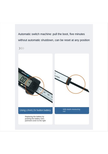 Plastik Dijital Kaliper Inç Metrik Fraksiyon Dönüşümü 0-150MM Dijital Mücevher Cetveli Play Kaliper (Yurt Dışından)