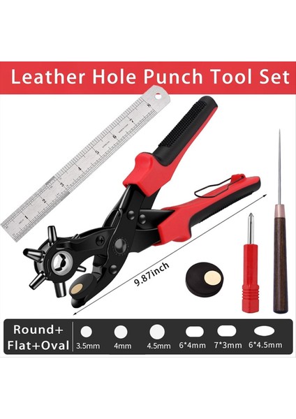 Deri Deliği Yumruk Seti Süper Ağır Hizmet Dönemi Kemerler Için Hassas Çok Delikli Boyutlar El Sanatları Delikleri (Yurt Dışından) modelleri