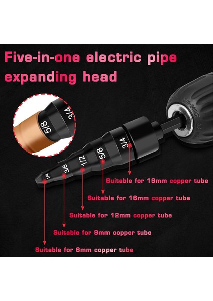 13 Adet Bakır Parlama Alet Borusu Genişletici Hvac Onarım Kiti 1/4in 3/8in 1/2in 5/8in 3/4in 7/8in Sıkıcı Matkap Ucu (Yurt Dışından) fırsatları