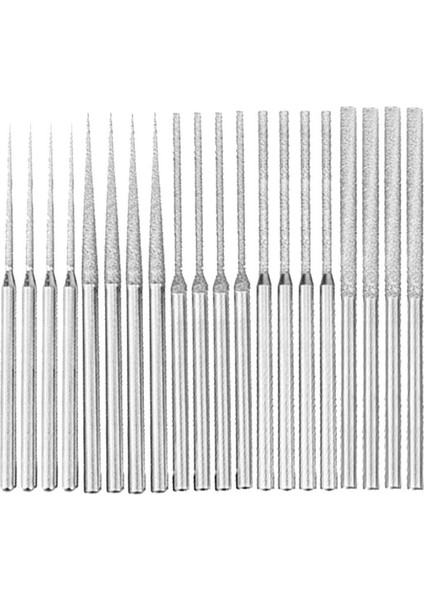 20PCS Monte Edilmiş 5 Farklı Şekil Elmas Matkap Biti 1/8 Inç Shank Elmas Taşlama Araçları Dremel Döner Araçlar Için (Yurt Dışından)