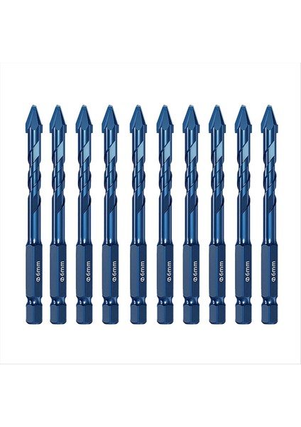 10 Adet Yüksek Sertlik Eksantrik Matkap Hassas Sondaj 6mm Cam Karo Seramik Yumruklama Kaya Levha Üçgen Matkap Ucu (Yurt Dışından)