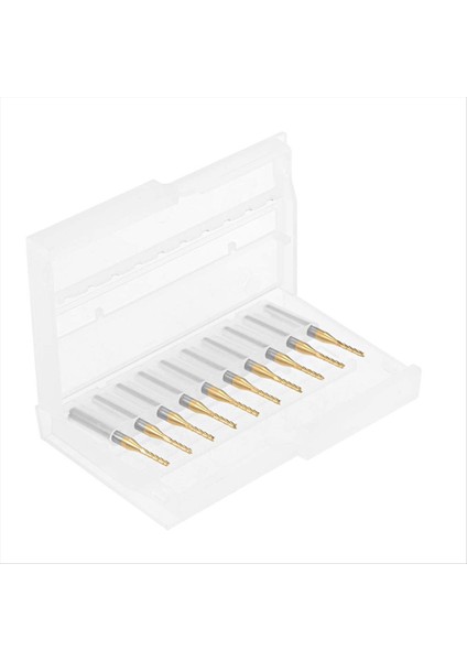 10 Adet Titanyum Ceket Karbür Uç Fabrikası Gravür Freze Kesici Cnc Yönlendirici Bitleri Pcb Makinesi Için 1/8 Inç Sapı 1 5mm (Yurt Dışından) fırsatları