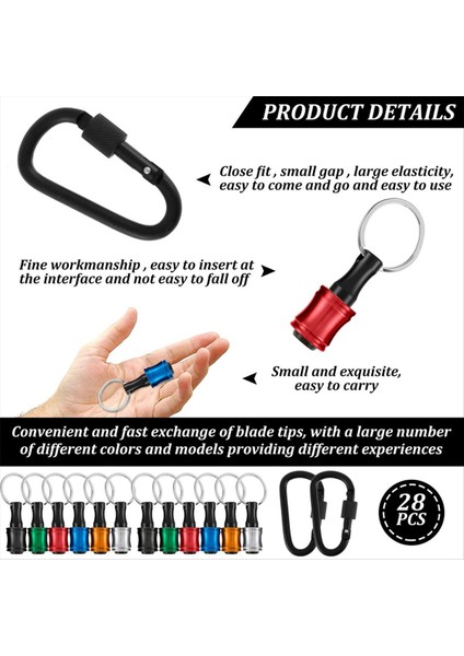 4set Hex Shank Tornavida Bitleri Tutucu Siyah Karabin ile Darbe Sürücüsü Için Bit Tutucu Anahtarlık (Yurt Dışından) fiyatları