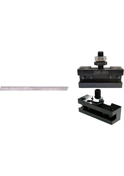 1 Pcs 3 mm x 12 mm x 200 mm Bıçaklar Torna Hss Bit &amp 1 Set 250-101 250-102 Turnavat ve Yüze Tutucu Hızlı Değişim Aracı (Yurt Dışından)