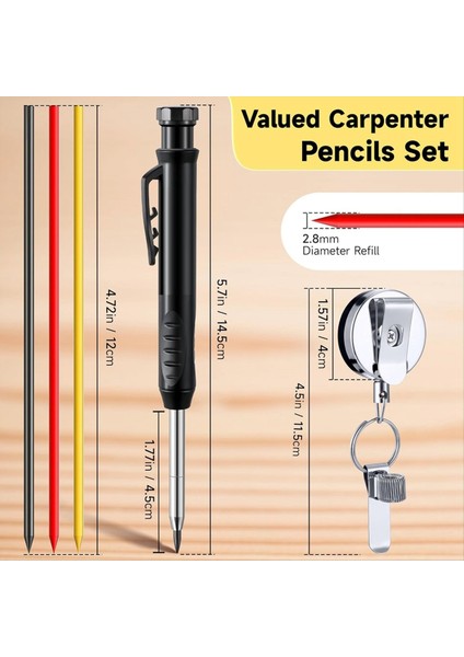 Ahşap Işleme Kalem Seti Derin Delik Mekanik Ahşap Işleme Seti Ahşap Için Geri Çekilebilir Çekme Kalem Tutucusu (Yurt Dışından) fırsatları