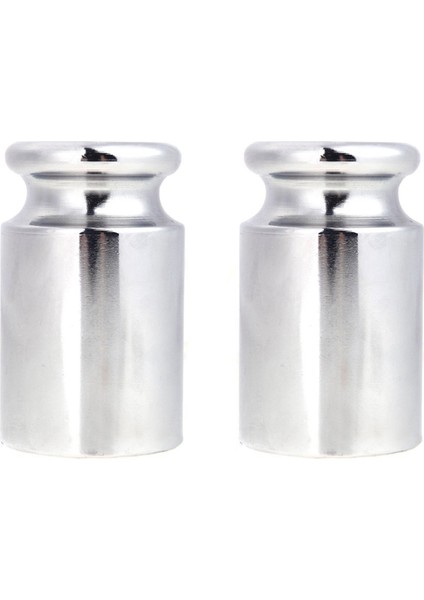 2x Ağırlık 1000G Krom Kaplama Kalibrasyonu Gram Ölçekli Dijital Ölçekli Denge Gümüş Beyaz (Yurt Dışından)