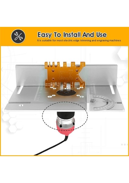 Alüminyum Yönlendirici Tablosu Ekleme Plakası Ahşap Freze Çevirme Tahtası Gauge Yönlendirici Düzeltici Ahşap Ahşap Aracı A (Yurt Dışından) modelleri