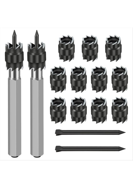 15 Paket Döner Nokta Kaynak Kesici Setleri Çift 3/8 Inç Hss Spot Kesici Kesici Sökücü Tatbikat Bitleri Altıgen Tabaka Deliği Kesici Sökücü (Yurt Dışından)