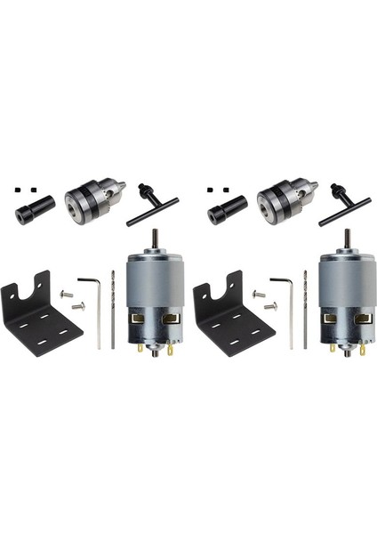 2x 775 Motor 10000RPM Dc 12V Torna 775 Mini El Matkaplı Mutabakat ve Öğütme Makinesi Montaj Braketi (Yurt Dışından)