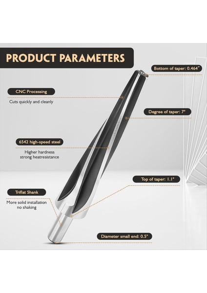 7 Derece Ball Mafsal Konik Reamer Konik Top Raybası Yüksek Hızlı Takım Çelik Konik Top Yaratıcısı (Yurt Dışından) indirimleri