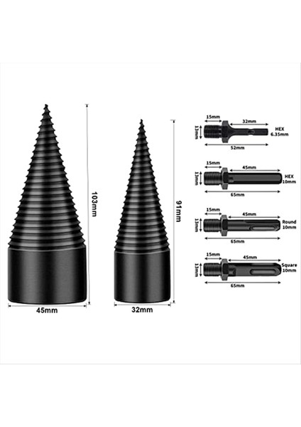 Yakacak Odun Ayırıcı Basit Ahşap Ayırıcı Çıkarılabilir Matkap Bit Ağır Hizmet Tipi Elektrik Matkap Tornavida Yakacak Odun Ayırıcı Bit (Yurt Dışından) fiyatları