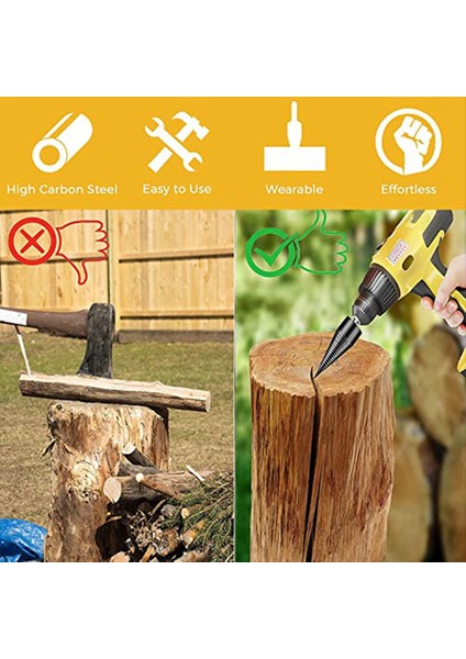 Yakacak Odun Ayırıcı Basit Ahşap Ayırıcı Çıkarılabilir Matkap Bit Ağır Hizmet Tipi Elektrik Matkap Tornavida Yakacak Odun Ayırıcı Bit (Yurt Dışından) fırsatları