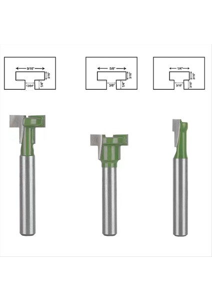 Anahtar Deliği Yönlendirici Bitleri Seti 1/4 Inç Şafak Yönlendirici Bit Seti 6 Adet Yönlendirici Bit Seti 1/4 ve 5/16 ve 3/8 ve 9/11 ve 1/2/5 Inç Bıçak Çapı (Yurt Dışından) modelleri