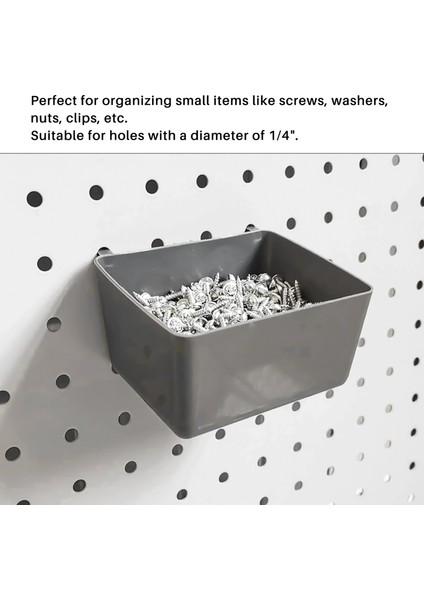 8 Adet Pegboard Kutuları Kit Pegboard Parçaları Depolama Pegboard Aksesuarları Donanım Düzenlemek Için Çalışma Tezgahı Kutuları (Gri) (Yurt Dışından) modelleri