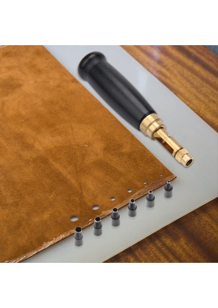 Ayarlanabilir Vida Yumruk 6 Uç Boyutu Kemer Deliği Yumruk Ahşap Kol Deri Deliği Yumruk Dikişli Deri Siyah (Yurt Dışından) modelleri