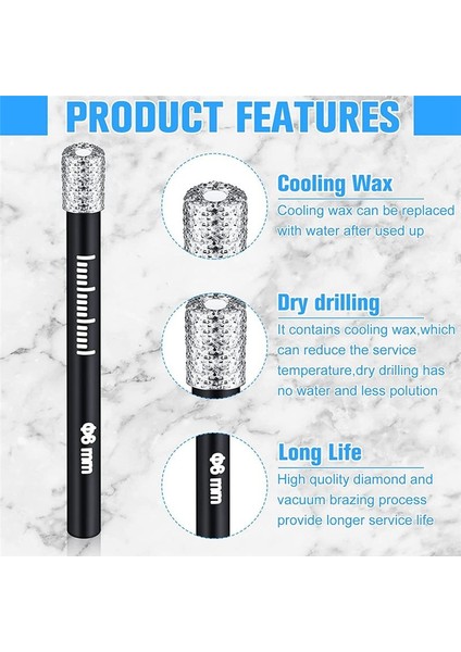40 Pc 1/4 Kuru Elmas Matkap Bitleri Set Elmas Deliği Soyun Tester Kiti Elmas Çekirdek Matkap Bitleri Seramik Sert Malzemeler 6mm Yuvarlak (Yurt Dışından) fırsatları