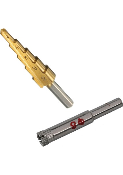 2x 8mm Dıa Dıamed Trotıp Bıt Trıle Cam Doğru Teslemeleri &amp 1x Hss Matkap Adım Matkap Konik Titanyum 4-12MM (Yurt Dışından) modelleri