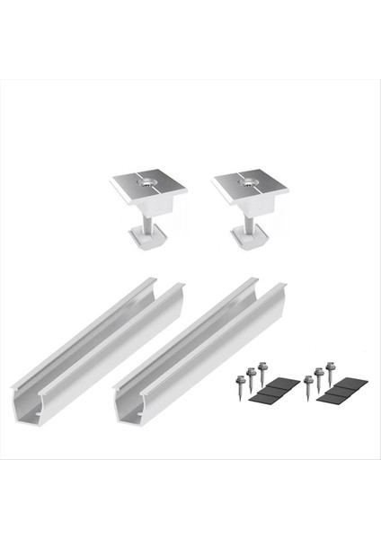 Güneş Paneli Montaj Braket Raylar Kelepçe Sabitleme Modülü Montaj Pv Güneş Güç Seyizleri Trapezoidal Çatı 35MM (Yurt Dışından)