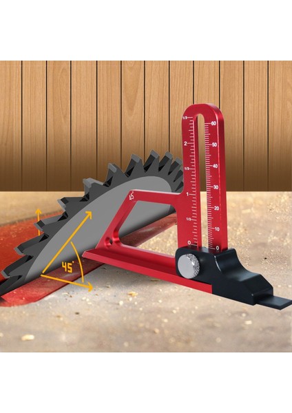 Yönlendirici Tablosu Yükseklik Göstergesi 0-60MM Ayarlanabilir Tablo Testere Derinlik Göstergesi Yükseklik Kilidi Alüminyum Ölçüm Göstergesi (Yurt Dışından) modelleri