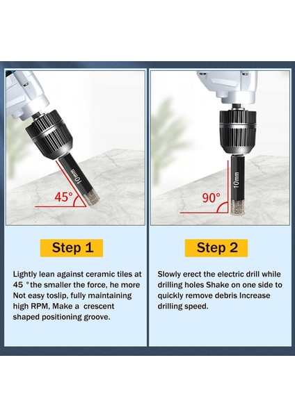 11PCS Seramik Mermer Kiremit Taş Cam Porselen Için Set Sırt Matkap Bitleri Çekirdek Hızlı Kuru Sondaj Için Sabit Malzemeler (Yurt Dışından) indirimleri