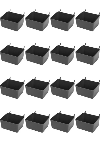 16 Adet Pegboard Kutuları Kit Pegboard Parçaları Depolama Pegboard Aksesuarları Donanım Düzenlemek Için Çalışma Tezgahı Kutuları (Gri) (Yurt Dışından)