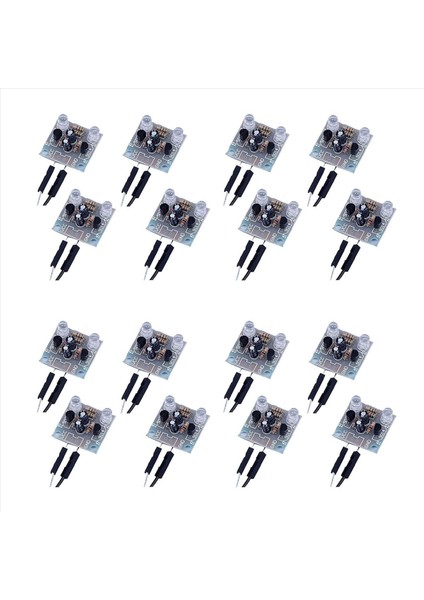 16 Parçalı Set 5mm LED Flash Dıy Kiti Başlangıç Kiti Pcb Devre Kaynak Becerileri Öğrenme Eğitim Kiti (Yurt Dışından)