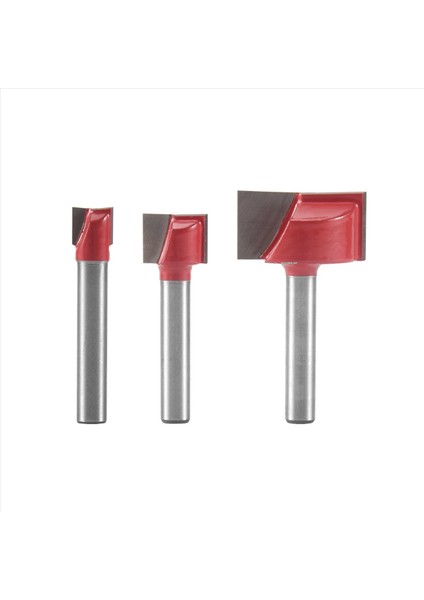 3pcs Temizleme Alt Yönlendirici Bit Seti 6mm Shank Çift Flüt Karbür Kesici Düz Yumruk Tahtası Yüzey Planlama Aracı (Yurt Dışından)