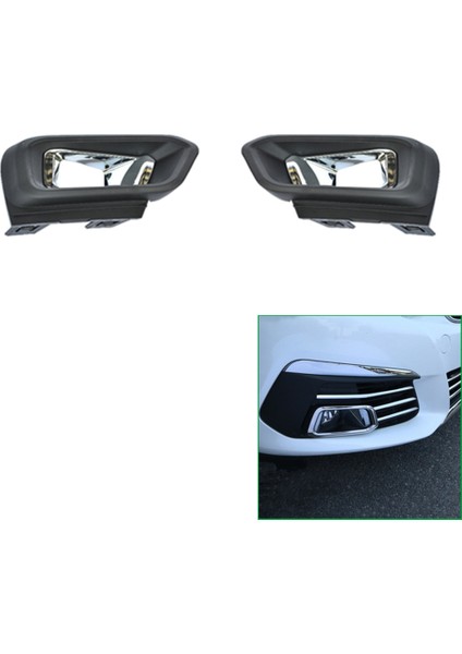 1paır Araç Ön Tampon Sis Lambası Kapağı Peugeot Için Krom Çerçeveli Çerçeve Izgarası 308 Gt Hat 2016 2017 2018 2019 (Yurt Dışından) modelleri