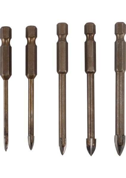 5 Pcs Verimli Evrensel Sondaj Aracı Çok Fonksiyonlu Üçlü Kısaltılmış Çapraz Alaşım Matkap Bit Seti (3/4/5/6/8mm) (Yurt Dışından)