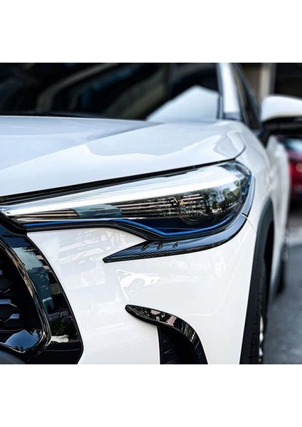 Toyota Corolla Cross 2020 2021 2022 Ön Far Lambası Kapağı Garnitür Strip Kaş Kapak Döşeme Sticker (Yurt Dışından) indirimleri