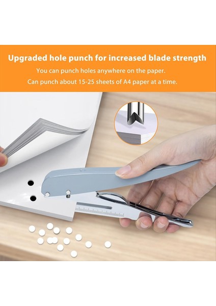 Tek Delikli Yumruk Ağır Deli Delik Puncher Single Paper Punch Taşınabilir El Uzun Erişim Deliği Yumruk 8mm (Yurt Dışından) fırsatları