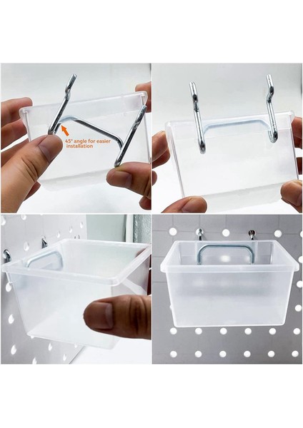 24 Adet Pegboard Plastik Kutular Kit - Kancalı Pegboard Kutuları - Pegboard Aksesuarları Çalışma Tezgah Kutuları Peg Tahtaya Uyuyor (Yurt Dışından) fırsatları
