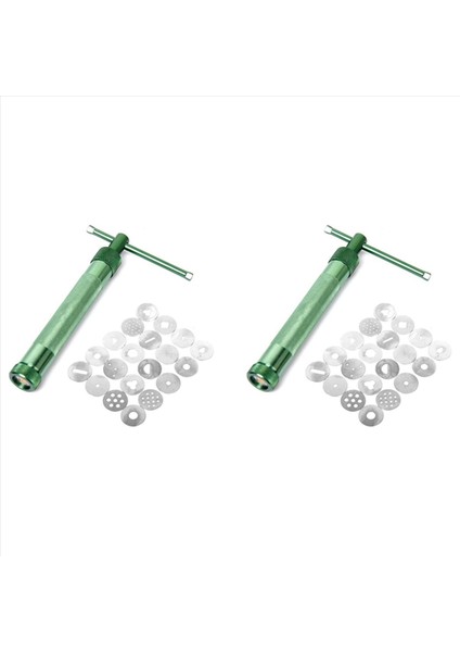 2x Kil Ekstrüder - Polimer Kil Ekstrüder Alüminyum Alaşım Kil Ekstrüder Tabancası Döner Kalıp Şekeri Polimer Kil Ekstrüder (Yurt Dışından)