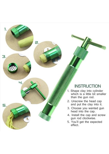 2x Kil Ekstrüder - Polimer Kil Ekstrüder Alüminyum Alaşım Kil Ekstrüder Tabancası Döner Kalıp Şekeri Polimer Kil Ekstrüder (Yurt Dışından) modelleri