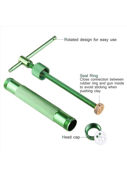 2x Kil Ekstrüder - Polimer Kil Ekstrüder Alüminyum Alaşım Kil Ekstrüder Tabancası Döner Kalıp Şekeri Polimer Kil Ekstrüder (Yurt Dışından) fırsatları