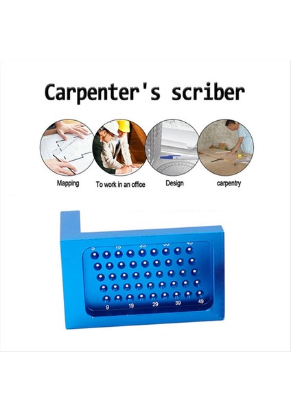 T50 Ahşap Işleme Scriber Hole Cetvel Alüminyum Alaşım T Cetvel Dıy Mini Ağaç Işleme Scriber (Yurt Dışından) fiyatları