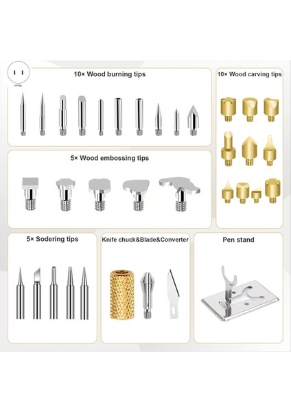 Harf ile Odun Kiti Ahşap Alfabesi 26 Harfler Pirografi Kabartma Aracı Yeni Başlayanlar Abd Fişi (Yurt Dışından) indirimleri