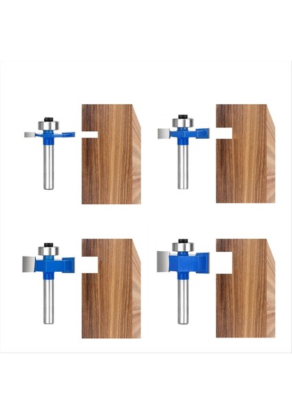 4pcs Yönlendirici Bitleri 1/4 Shank 6 Rıtıng&#39 Ler Set Rabbeting Yönlendirici Biti 1/2in Ila 1/4in Yönlendirici Kolet ile Ahşap Kanal Açma Için (Yurt Dışından) fiyatları