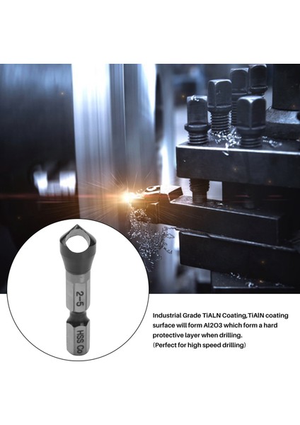 HRC89 Tialn Kaplama 1/4inch Hex Shank Counterk Matkap Bit Hss-Co M35 Kobalt Çengelleme Papa Matkap Bit 2-5mm (Yurt Dışından) fırsatları