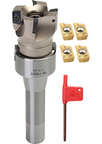 R8 FMB22 Arbor 400R 50MM Yüz Uç Mill Kabuk Kesici +4x APMT1604 Karbür Ekler (Yurt Dışından)