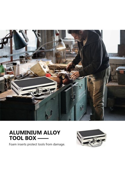 Alüminyum Alaşım Araç Kutusu Aksesuarları Saklama Kutusu Pratik Alüminyum Bavul Taşınabilir Tutamak Küçük Araç Kutusu Saklama Kutusu (Yurt Dışından) indirimleri