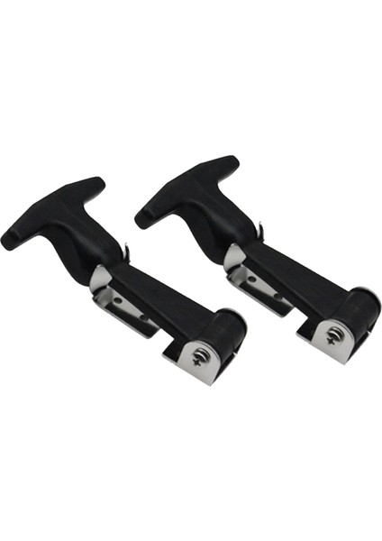 2pcs Paslanmaz Çelik Kauçuk Kaput Yakalama Esnek T-Handle Hasp Kauçuk Esnek Çekme Kılavuzlar (Yurt Dışından)