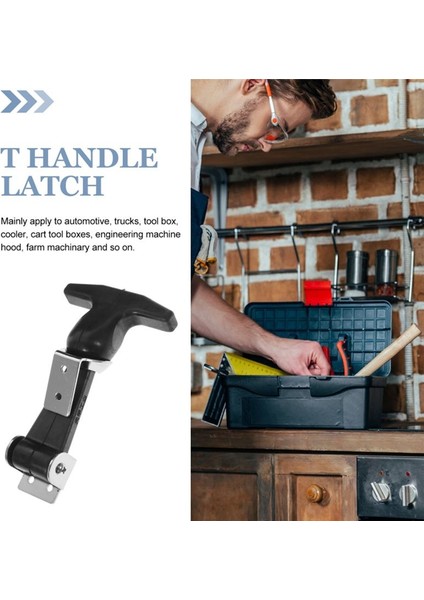 2pcs Paslanmaz Çelik Kauçuk Kaput Yakalama Esnek T-Handle Hasp Kauçuk Esnek Çekme Kılavuzlar (Yurt Dışından) fırsatları