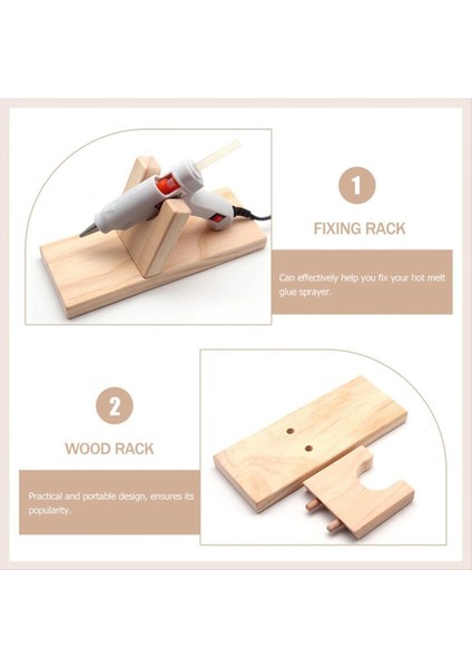 Sıcak Tutkal Tutucu Sıcak Eriyik Yapıştırıcı Destek Standı Araçları Ahşap Sıcak Tutkal Standı Ahşap Raf Tutkal Depolama Standı Organizatör (Yurt Dışından) indirimleri